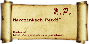 Marczinkech Pető névjegykártya